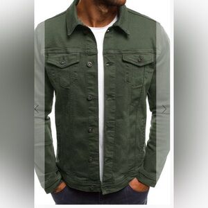 CASUAL DENIM WORKWEAR JACKET - Marcus (Green)